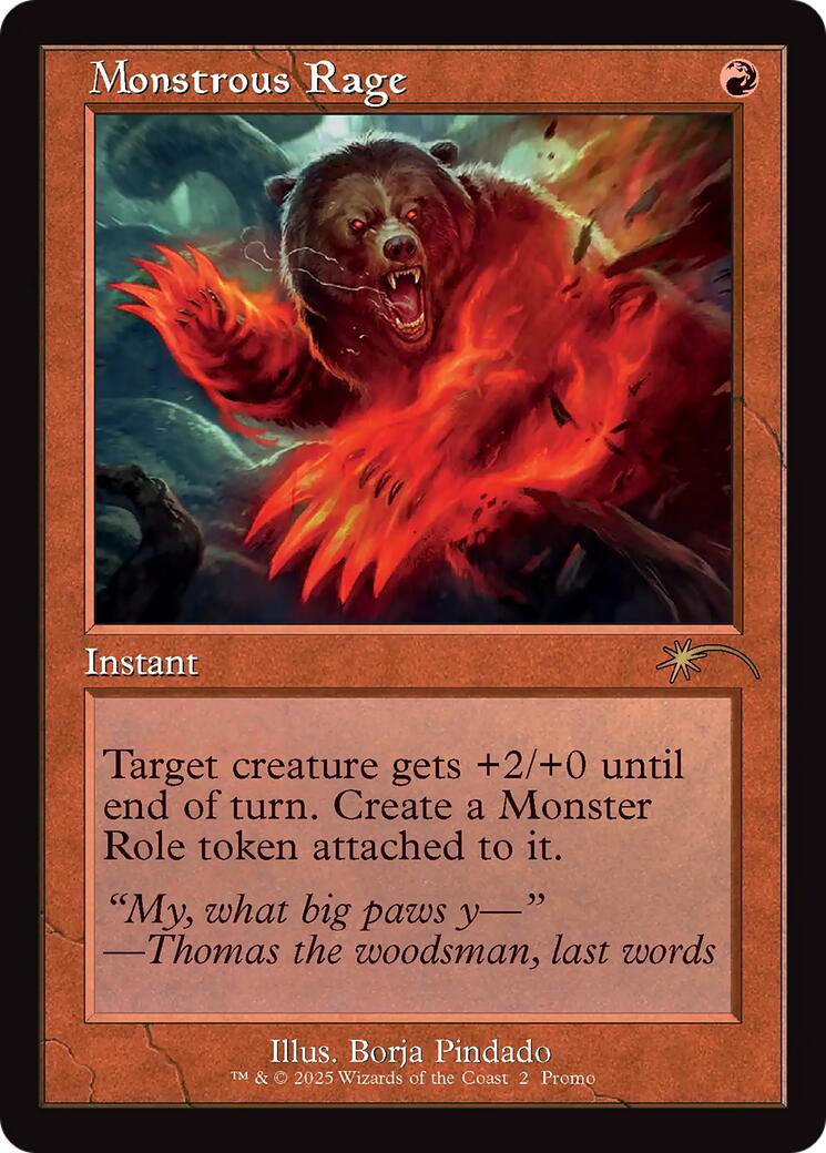 Monstrous Rage (Retro Frame) [Standard Showdown Promos] | The CG Realm