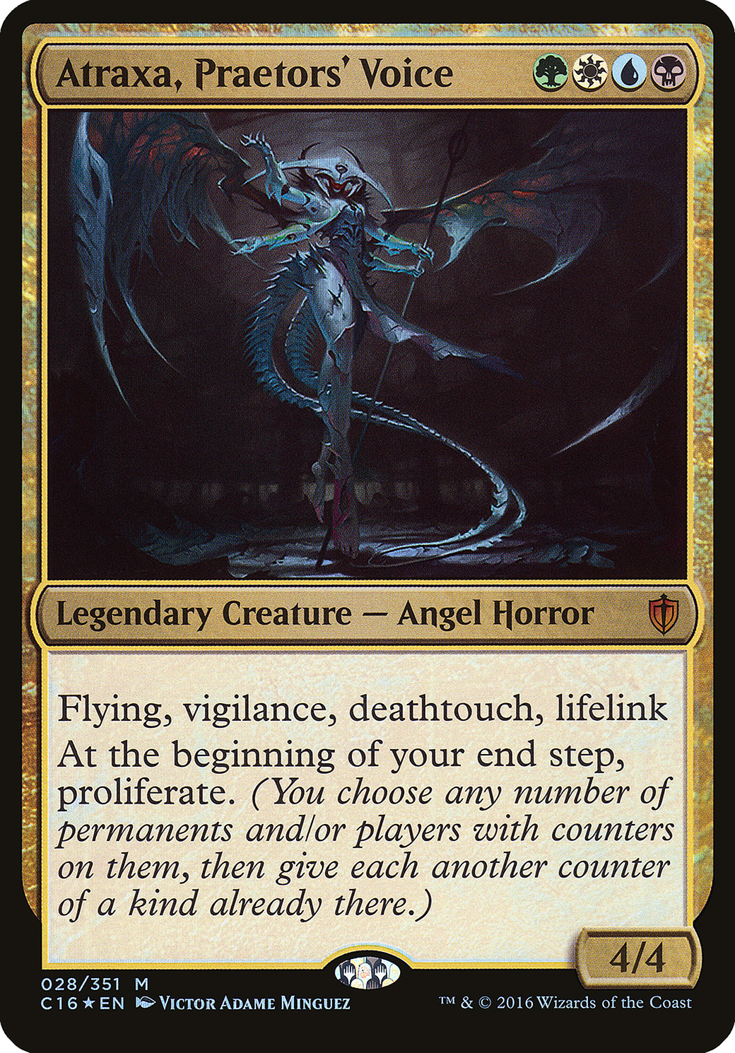 Atraxa, Praetors' Voice (Commander 2016) (OVER-028) - Commander 2016 Oversized Foil