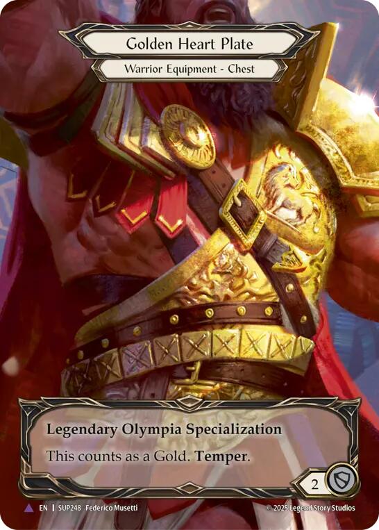 Golden Heart Plate (Marvel) [SUP248] (Super Slam)  Cold Foil | The CG Realm