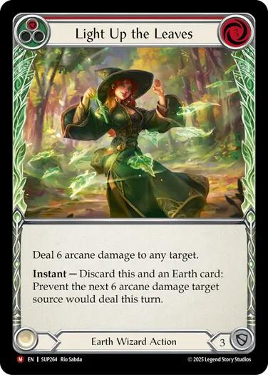 Light Up the Leaves (Red) [SUP264] (Super Slam)  Rainbow Foil | The CG Realm