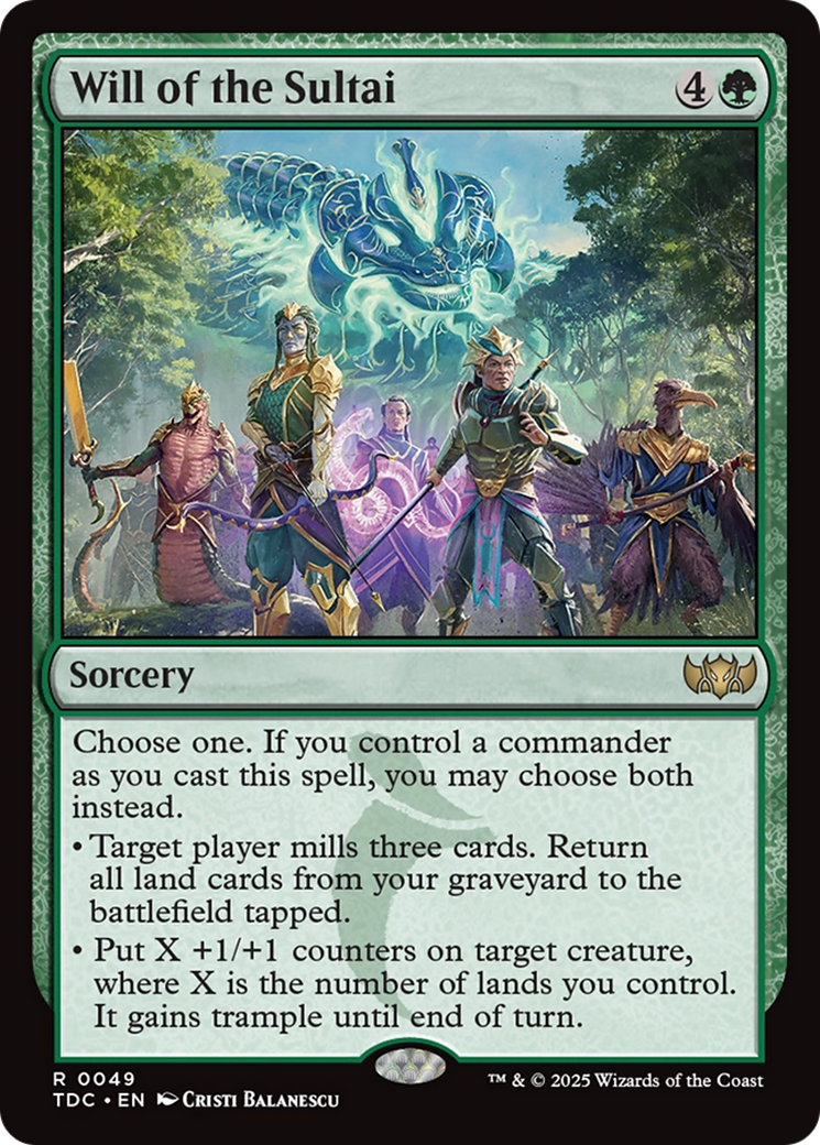 Will of the Sultai [Tarkir: Dragonstorm Commander] | The CG Realm