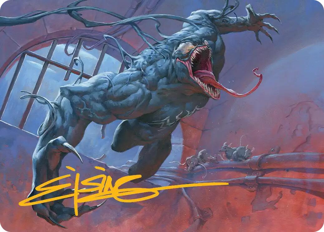 Venom, Evil Unleashed Art Card (Gold-Stamped Signature) [Marvel's Spider-Man Art Series] | The CG Realm