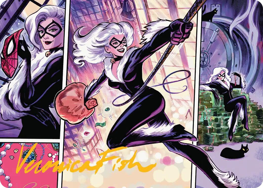 Black Cat, Cunning Thief Art Card (Gold-Stamped Signature) [Marvel's Spider-Man Art Series] | The CG Realm