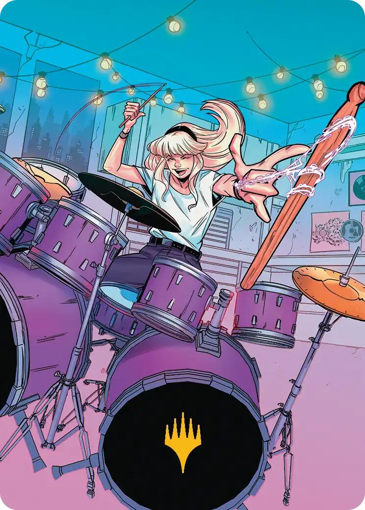 Gwen Stacy Art Card (Gold-Stamped Planeswalker Symbol) (34/54) [Marvel's Spider-Man Art Series] | The CG Realm