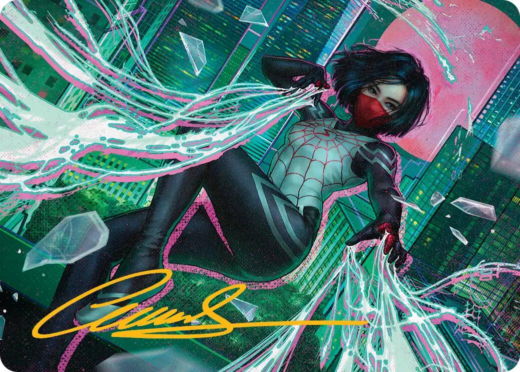 Silk, Web Weaver Art Card (29/54) (Gold-Stamped Signature) [Marvel's Spider-Man Art Series] | The CG Realm
