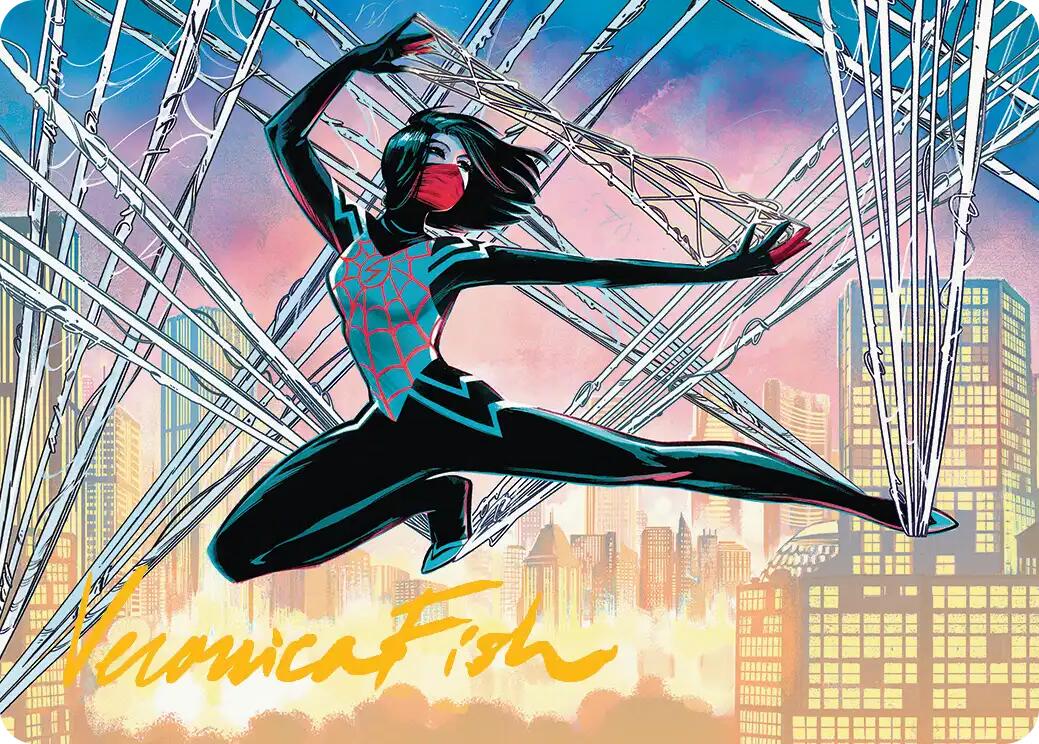 Silk, Web Weaver Art Card (39/54) (Gold-Stamped Signature) [Marvel's Spider-Man Art Series] | The CG Realm