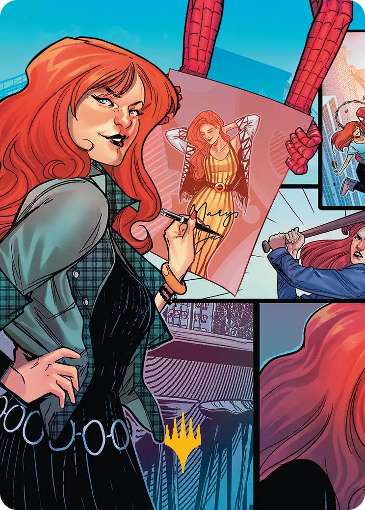 Mary Jane Watson Art Card (Gold-Stamped Planeswalker Symbol) [Marvel's Spider-Man Art Series] | The CG Realm