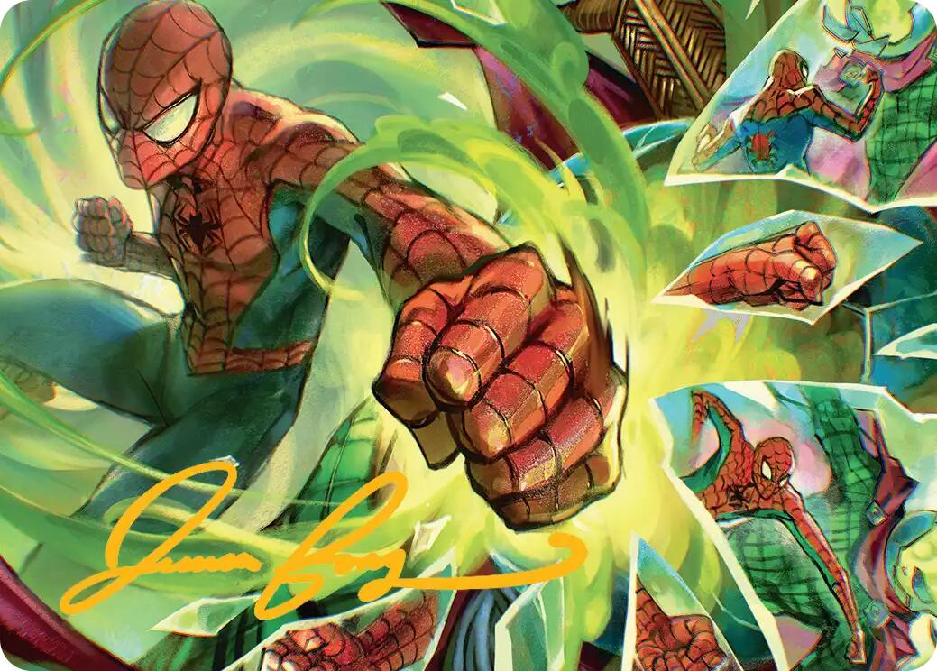 Kapow! Art Card (Gold-Stamped Signature) [Marvel's Spider-Man Art Series] | The CG Realm