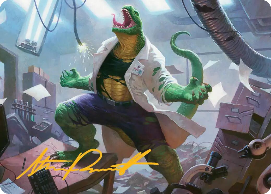 Lizard, Connors's Curse Art Card (Gold-Stamped Signature) [Marvel's Spider-Man Art Series] | The CG Realm