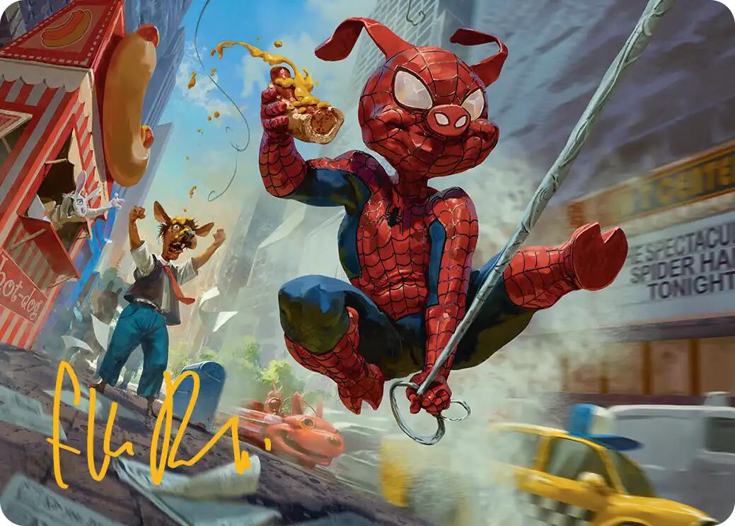 Spider-Ham, Peter Porker Art Card (Gold-Stamped Signature) [Marvel's Spider-Man Art Series] | The CG Realm