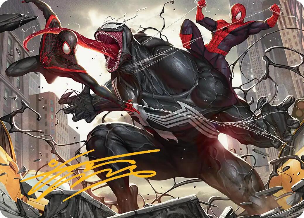 Terrific Team-Up Art Card (Gold-Stamped Signature) [Marvel's Spider-Man Art Series] | The CG Realm