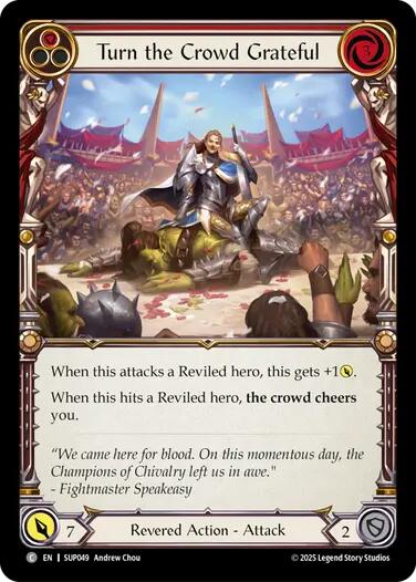 Turn the Crowd Grateful (Red) [SUP049] (Super Slam)  Rainbow Foil | The CG Realm