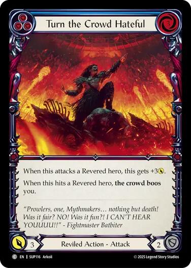 Turn the Crowd Hateful (Blue) [SUP116] (Super Slam)  Rainbow Foil | The CG Realm