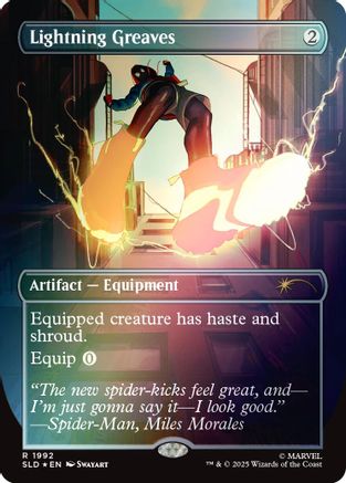 Lightning Greaves (1992) (Rainbow Foil) (SLD-1992) - Secret Lair Drop Series Foil