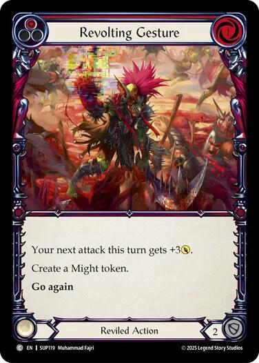 Revolting Gesture [SUP119] (Super Slam)  Rainbow Foil | The CG Realm