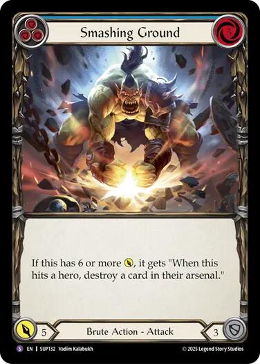 Smashing Ground [SUP132] (Super Slam)  Rainbow Foil | The CG Realm