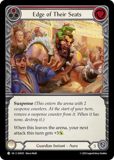 Edge of Their Seats (Red) [SUP201] (Super Slam)  Rainbow Foil | The CG Realm