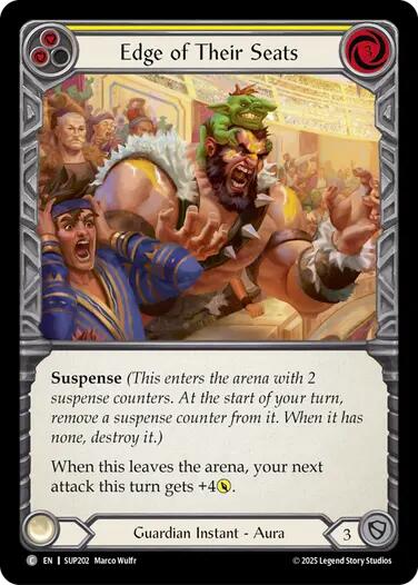 Edge of Their Seats (Yellow) [SUP202] (Super Slam)  Rainbow Foil | The CG Realm
