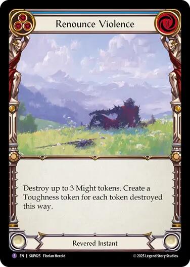 Renounce Violence [SUP025] (Super Slam)  Rainbow Foil | The CG Realm