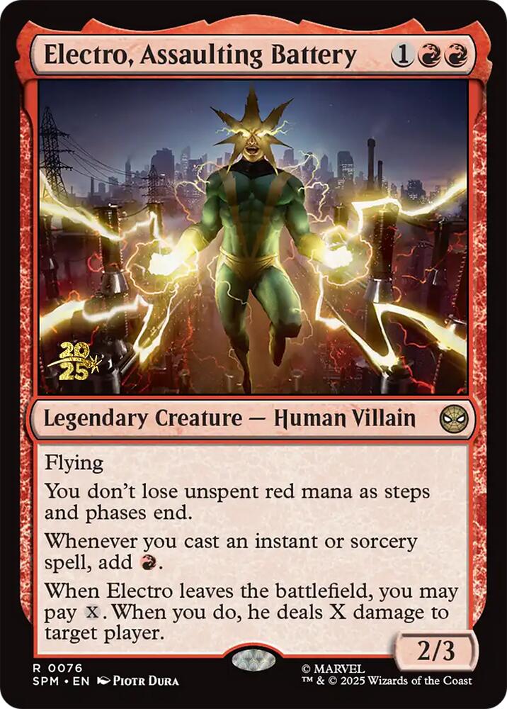 Electro, Assaulting Battery [Marvel's Spider-Man Prerelease Promos] | The CG Realm