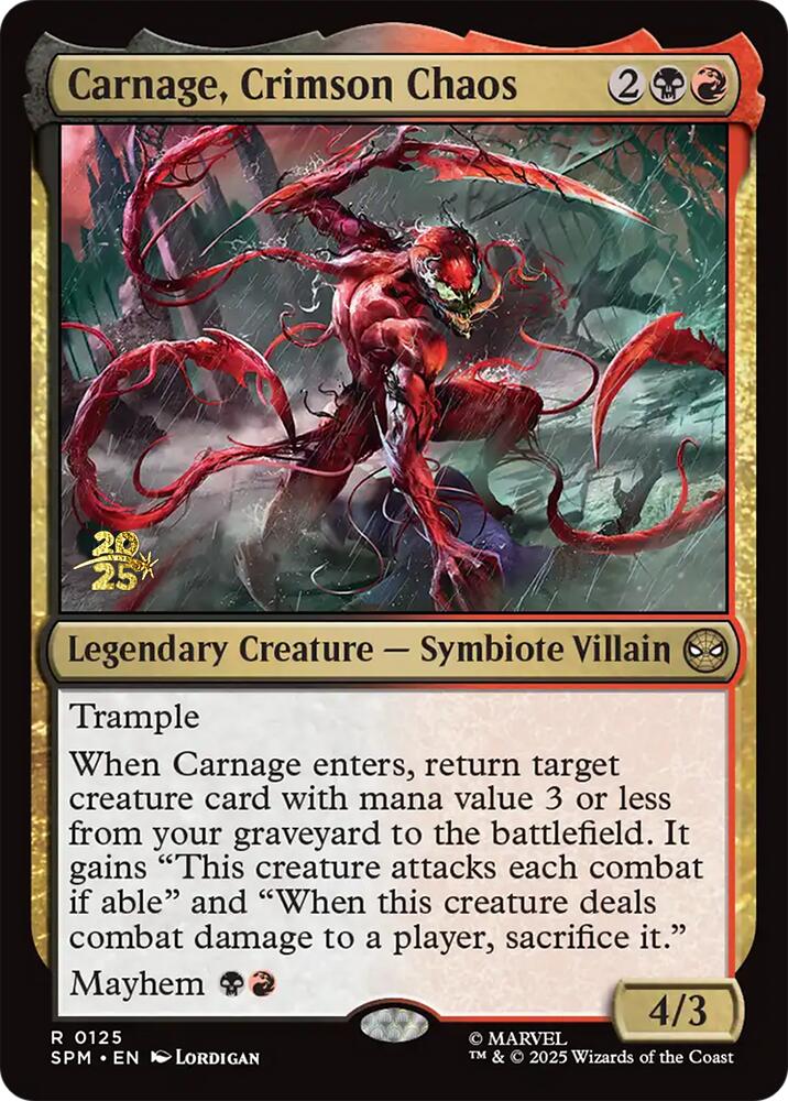 Carnage, Crimson Chaos [Marvel's Spider-Man Prerelease Promos] | The CG Realm