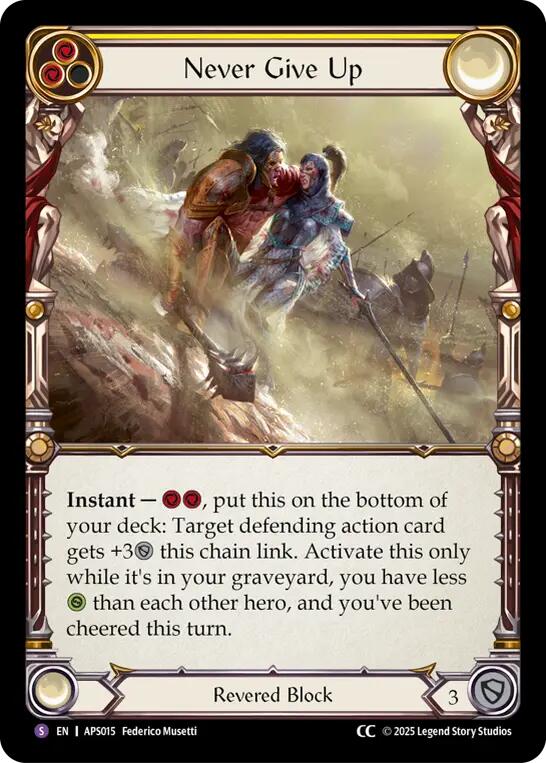Never Give Up [ASP015] (Armory Deck: Pleiades) | The CG Realm