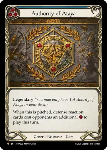 Authority of Ataya [SUP000] (Super Slam)  Rainbow Foil | The CG Realm