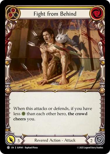 Fight from Behind (Yellow) [SUP041] (Super Slam)  Rainbow Foil | The CG Realm