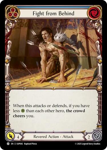 Fight from Behind (Blue) [SUP042] (Super Slam)  Rainbow Foil | The CG Realm