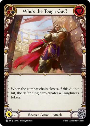 Who's the Tough Guy? (Yellow) [SUP053] (Super Slam)  Rainbow Foil | The CG Realm