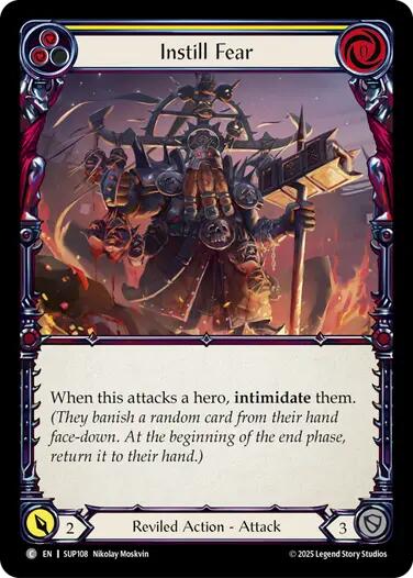 Instill Fear (Yellow) [SUP108] (Super Slam)  Rainbow Foil | The CG Realm