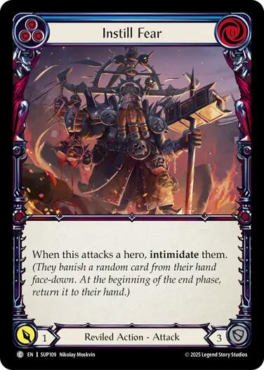 Instill Fear (Blue) [SUP109] (Super Slam)  Rainbow Foil | The CG Realm