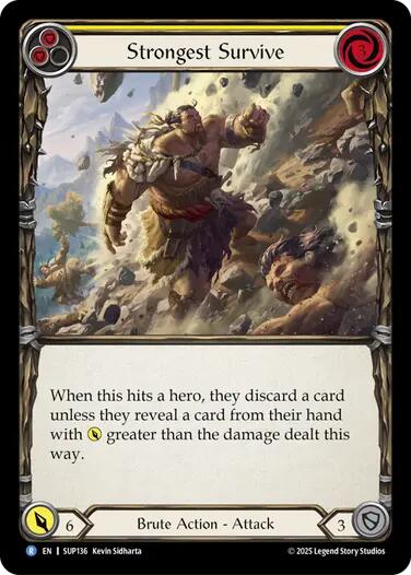 Strongest Survive (Yellow) [SUP136] (Super Slam)  Rainbow Foil | The CG Realm