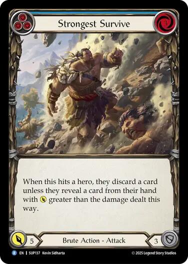 Strongest Survive (Blue) [SUP137] (Super Slam)  Rainbow Foil | The CG Realm