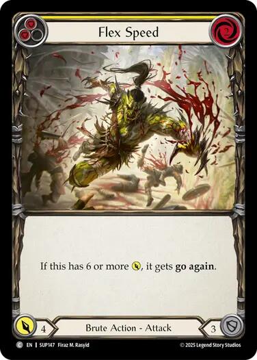 Flex Speed (Yellow) [SUP147] (Super Slam)  Rainbow Foil | The CG Realm