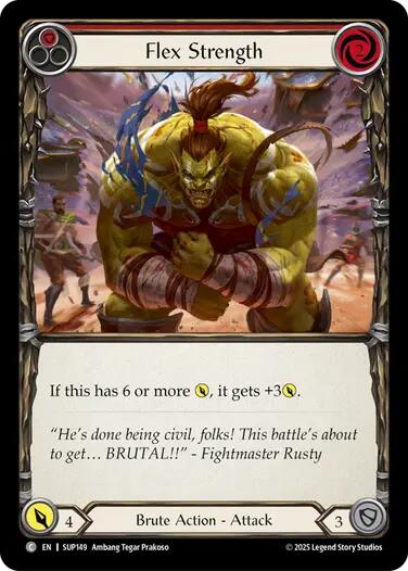 Flex Strength (Red) [SUP149] (Super Slam)  Rainbow Foil | The CG Realm