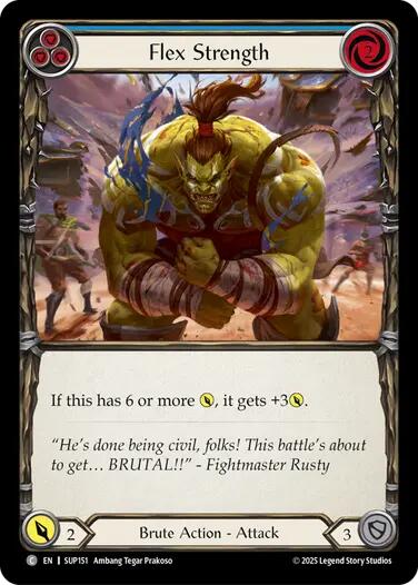 Flex Strength (Blue) [SUP151] (Super Slam)  Rainbow Foil | The CG Realm