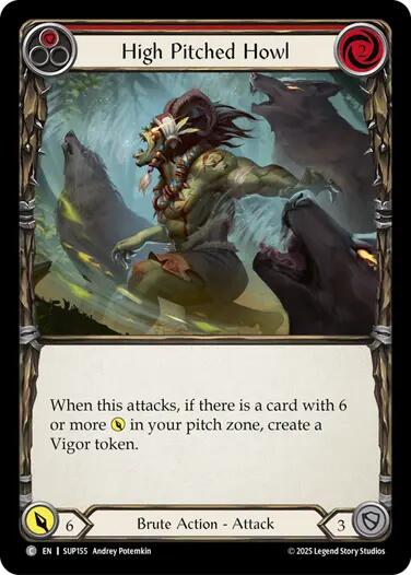 High Pitched Howl (Red) [SUP155] (Super Slam)  Rainbow Foil | The CG Realm
