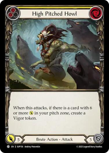 High Pitched Howl (Yellow) [SUP156] (Super Slam)  Rainbow Foil | The CG Realm