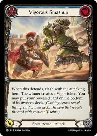 Vigorous Smashup (Blue) [SUP166] (Super Slam)  Rainbow Foil | The CG Realm