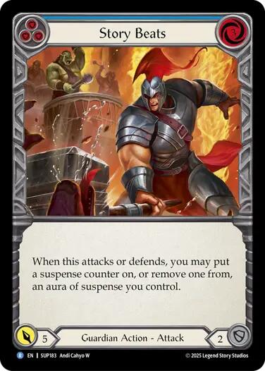 Story Beats (Blue) [SUP183] (Super Slam)  Rainbow Foil | The CG Realm