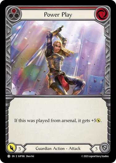 Power Play (Red) [SUP186] (Super Slam)  Rainbow Foil | The CG Realm
