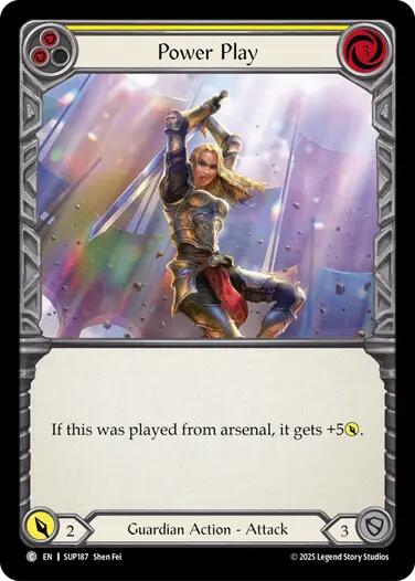 Power Play (Yellow) [SUP187] (Super Slam)  Rainbow Foil | The CG Realm