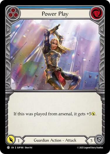 Power Play (Blue) [SUP188] (Super Slam)  Rainbow Foil | The CG Realm