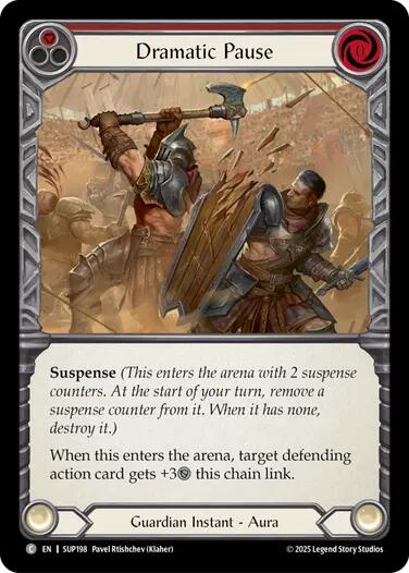 Dramatic Pause (Red) [SUP198] (Super Slam)  Rainbow Foil | The CG Realm