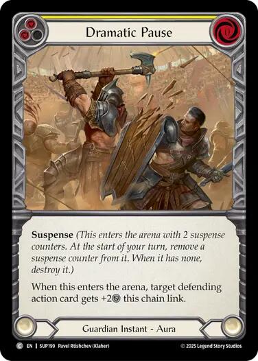 Dramatic Pause (Yellow) [SUP199] (Super Slam)  Rainbow Foil | The CG Realm