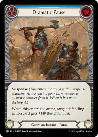 Dramatic Pause (Blue) [SUP200] (Super Slam)  Rainbow Foil | The CG Realm