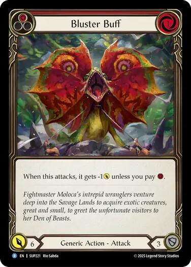 Bluster Buff [SUP221] (Super Slam)  Rainbow Foil | The CG Realm