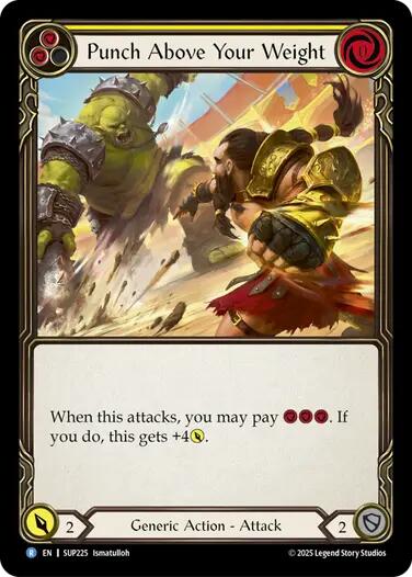 Punch Above Your Weight (Yellow) [SUP225] (Super Slam)  Rainbow Foil | The CG Realm