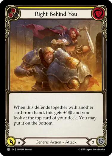 Right Behind You (Yellow) [SUP234] (Super Slam)  Rainbow Foil | The CG Realm
